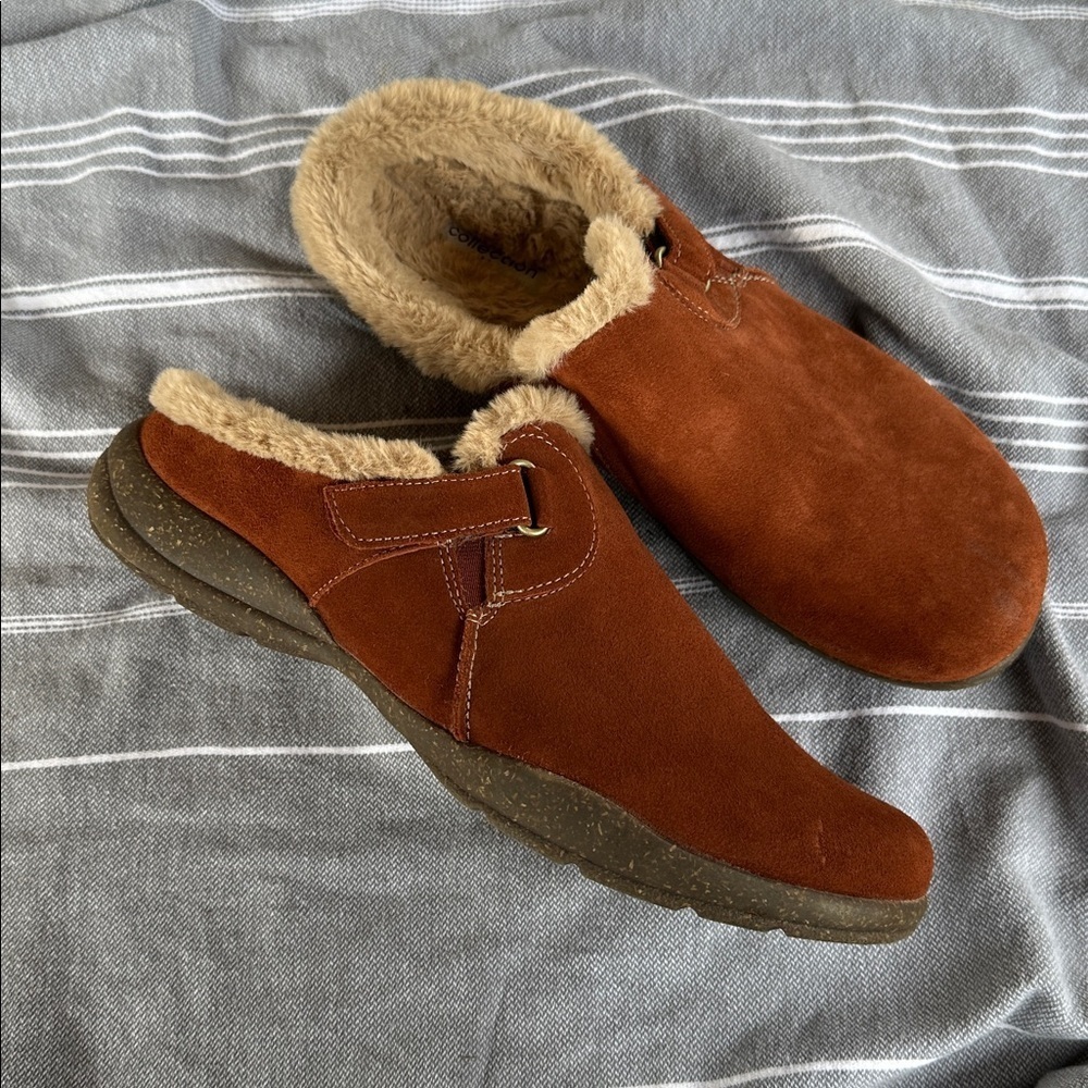 Clarks Women's Roseville Clogs‎ Shoes mahogany suede Size 11 - Picture 5 of 6